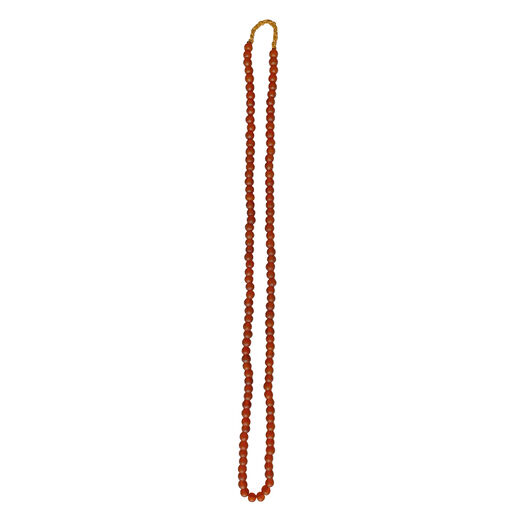 Amber recycled glass necklace